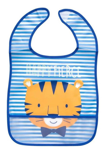 Babador Impermeável Com Bolso Tigre Listrado - Giro Baby