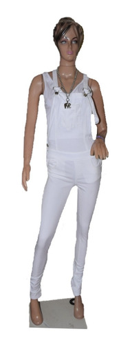 Scombro Pantalon Jardinero Blanco Chupin Promo