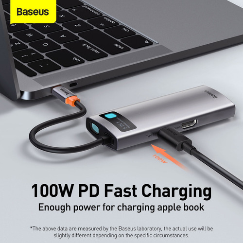 5 En 1 Tipo C Hub Adaptador Pd 100w 3.0 Hdmi 4k 5gbps Baseus