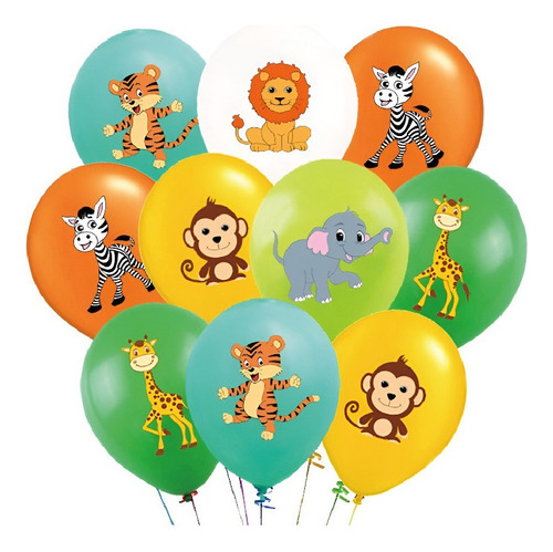 X25 Globos De Animales Selva Decoracion Fiesta Globos 127 Color Multicolor