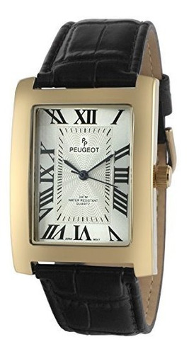 Reloj De Hombre Y Metal De Cuarzo Vintage Rectangular Peugeo