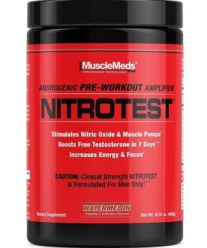 Pre Entreno Musclemeds Nitrotest 30 Servicios 468 Gramos L