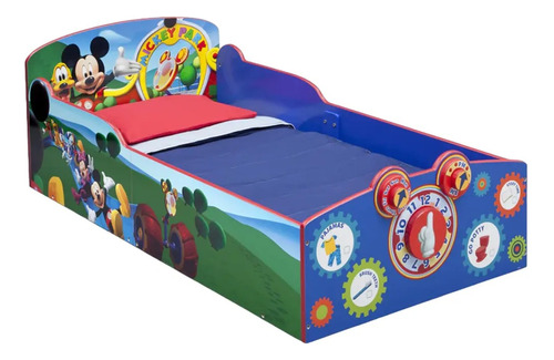 Cama De Madera Delta Children Mickey Mouse De +15 Meses Color Azul