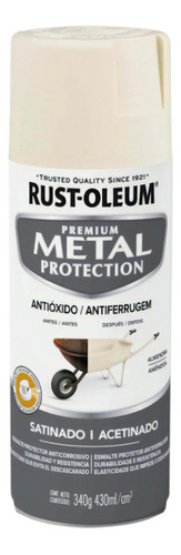 Pintura Aerosol Antióxido Metal Protection 340 Gr Rust Oleum Color Almendra Satinado