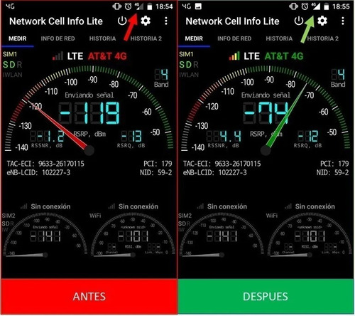 Amplificador De Señal Celular Telcel Att H H+ 3g 4g Lte