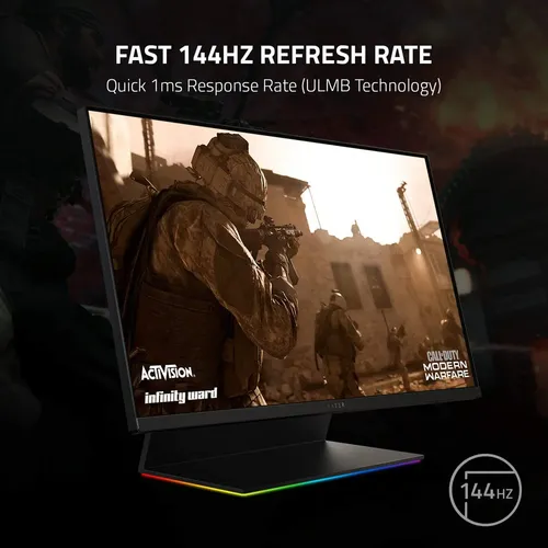Monitor de jogos Razer Raptor de 27 polegadas: Wqhd (X). Cor