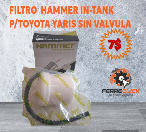 Filtro  Hammer In-tank P/toyota Yaris Sin Valvula