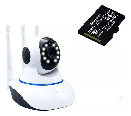Camara Ip Inalambrica Wifi Sensor Movimiento + Memoria 64gb