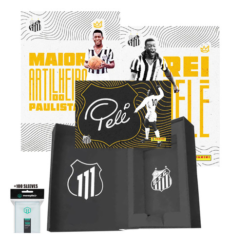 Kit Tributo Rei Pelé Santos Coleção Com 40 Cards + Lendário