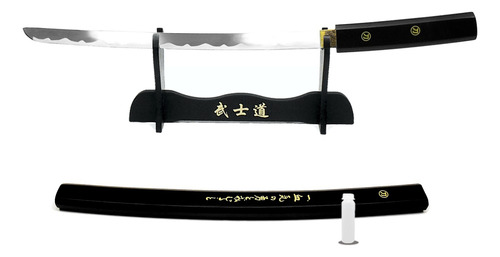 Espada Katana Japonesa Wakizashi Aço Carbono Suporte Bushido