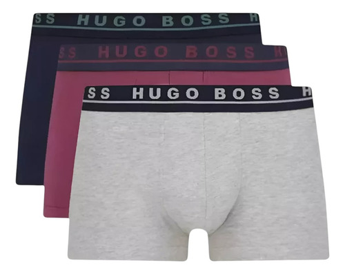 Boxer Trunk Hugo Boss Paquete De 3 Algodon Comodo Y Original