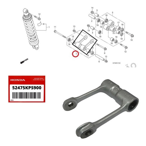 Prolink U Haste Conexão Amortecedor Original Crf230 52475kps