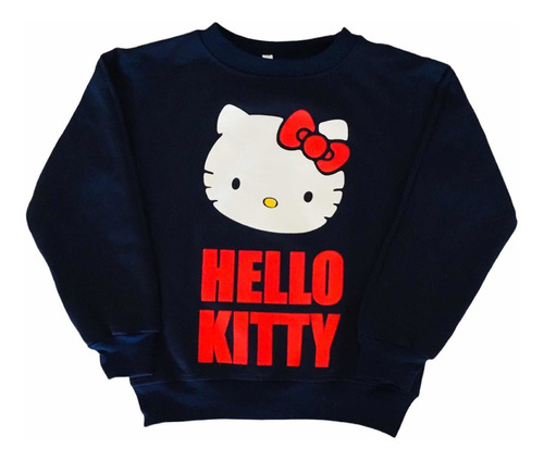 Polerón Hello Kitty Algodón Afranelado Para Niñas
