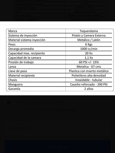 Fumigadora Manual Tenquedama