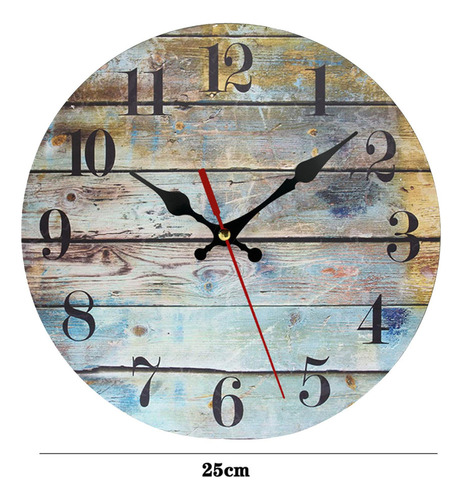 L Relojes De Pared De Madera, Reloj Multicolor
