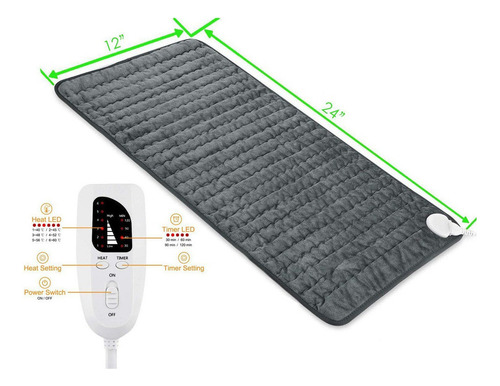 Tapete De Aquecimento Elétrico Terapêutico Lavável E