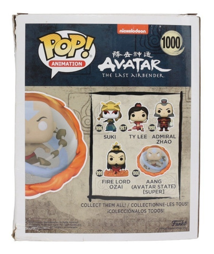 Funko Pop Aang 1000 Avatar Glow Especial Caja Lastimada