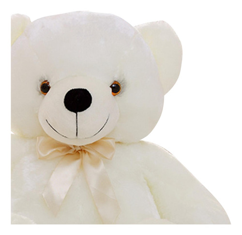 Colorido Oso De Peluche Brillante Juguetes De Blanco-30cm