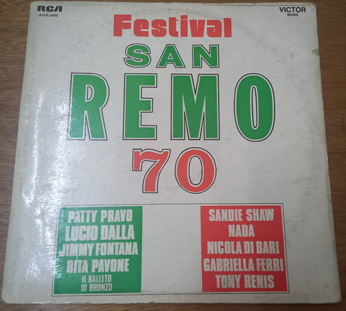 Festival San Remo 70 Disco Lp Vinilo