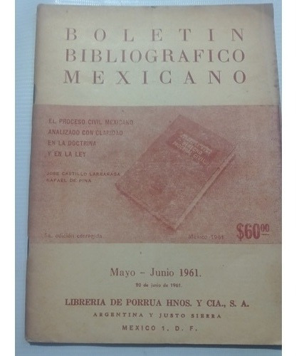 Boletín Bibliográfico Mexicano Junio 1961 