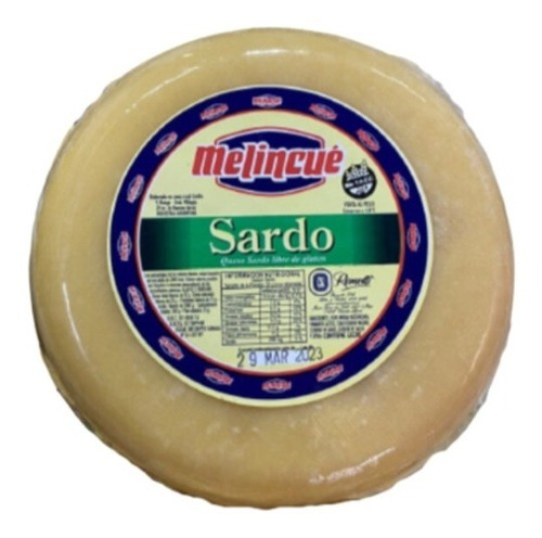 Queso Sardo Premium Melincue Sin Tacc.