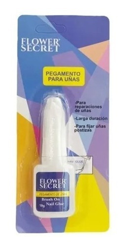 Pegamento Para Uñas/tips/ Pincel Brocha 10g-flower Secret