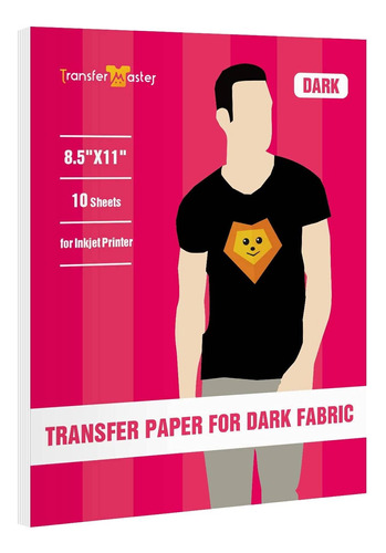 Papel Transferencia Inyeccion Tinta Para Camiseta Oscura 8.5