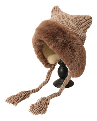 Muyier Gorro De Invierno Con Pompones Con Orejas De Gato