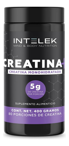 Creatina 400gr (80 Servicios) Sin Sabor Intelek