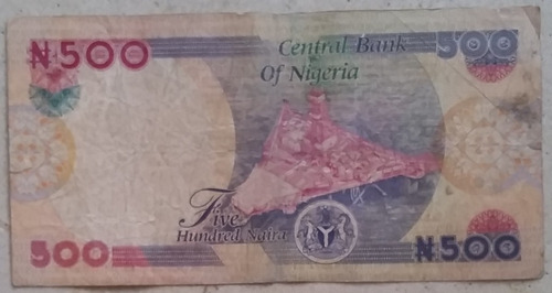 Billetes Mundiales: Nigeria 500 Naira 2005-2015 Africa