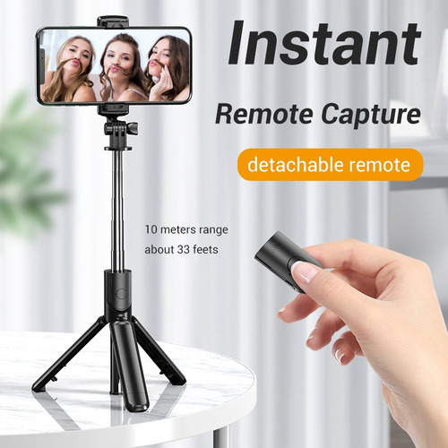 Mz Mini Stick Trípode 360º Bluetooth Selfie Stick Blanco 68