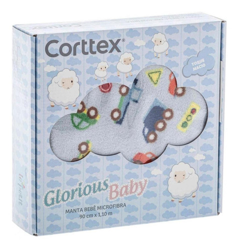 Imagem 1 de 4 de Manta Bebê Microfibra Glorious Carrinho 90cmx1,10m Corttex