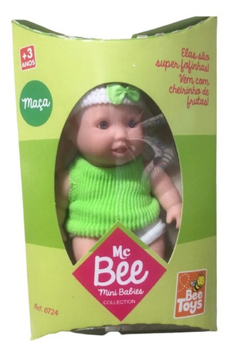 Boneca Mc Bee Mini Babies - Referencia 0724 - Maça
