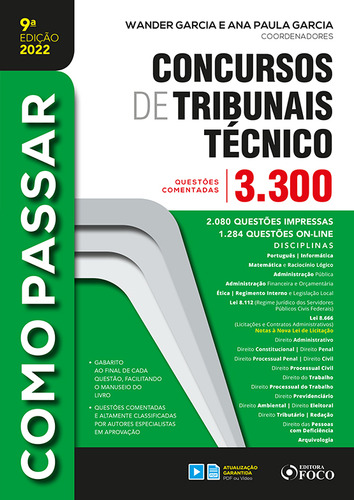 Como Passar Em Concursos De Tribunais Técnico, De Chalita Tony. Editora Editora Foco, Capa Mole Em Português, 2021