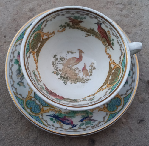 E-antiguo Duo P/te Taza/plato En Porcelana Inglesa Wedgwood 