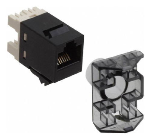 Ficha Jack Rj45 Sl 110 Amp Net Negro