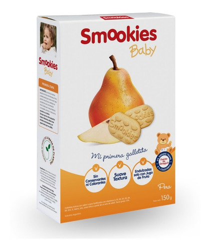 Imagen 3 de 6 de Galletitas Smookies Baby 6 Unidades 150gr. Mix Sabores