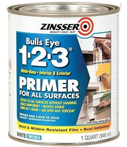 Pintura Para Azulejos, 1-2-3 Primer, Zinsser. 3.7lts. Nalon