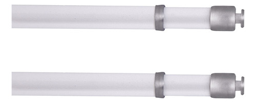 Varilla Redonda Ajustable 71-122 Cm Blanca Juego De 2