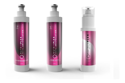 Shampoo + Crema + Serum Nutrivplex Exiline X 500ml Plex