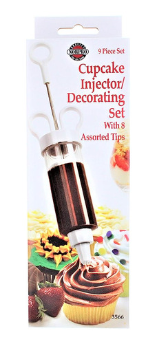 Norpro 3566 9 Piece Cupcake Injector & Decorating Set