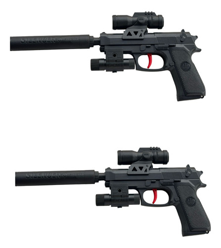 2 Pistolas De Hidrogel Modelo Glock Retráctil- Manual Laser