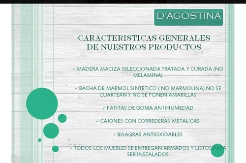 Vanitory De Madera 50 Con Bacha