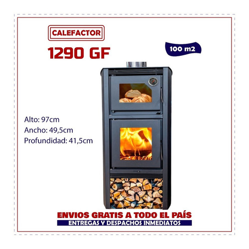 Imagen 1 de 7 de Calefactor C/horno Doble Combustión Lyon 1290gf - La Kazona