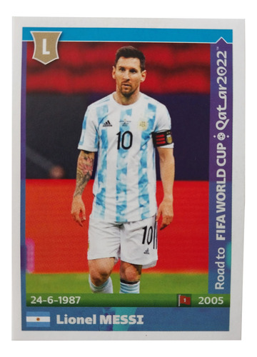 Lionel Messi Road To Qatar 2022 Figurita Panini Importada!