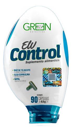 Elv Control Green - 90 Caps - Raiz De Tejocote - Original