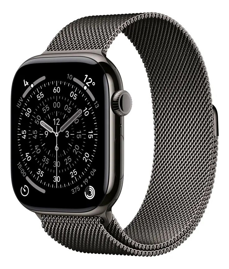 Apple Watch Series 11 GPS + Cellular - Caixa ardósia de titânio – 46 mm - Pulseira ardósia estilo milanês – M/G