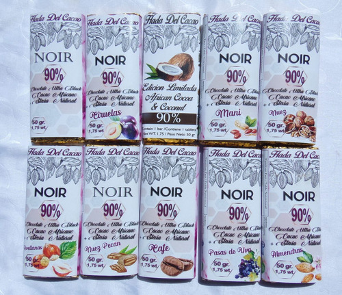 Imagen 3 de 9 de Tabletas De Chocolate 90% - Edicion Especial - Frutos Secos