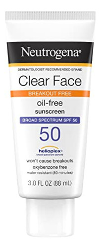 Bloqueador Solar Neutrogena Clear Face Loción Líquida Protec