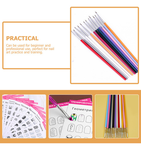 Cuaderno De Ejercicios De Manicura Con Plantilla Para Dibuja